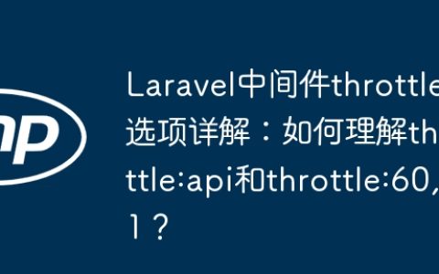 Laravel中间件throttle选项详解：如何理解throttle:api和throttle:60,1？