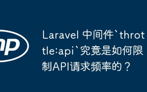 Laravel 中间件`throttle:api`究竟是如何限制API请求频率的？