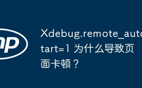 Xdebug.remote_autostart=1 为什么导致页面卡顿？
