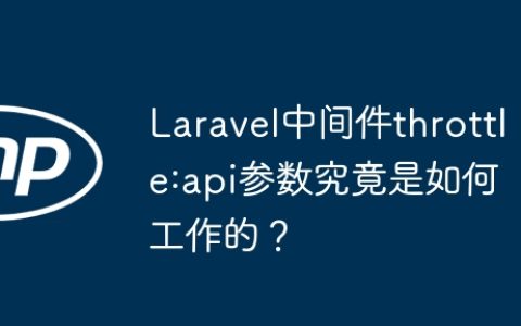 Laravel中间件throttle:api参数究竟是如何工作的？