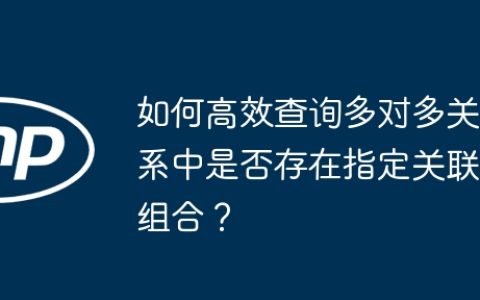 如何高效查询多对多关系中是否存在指定关联组合？