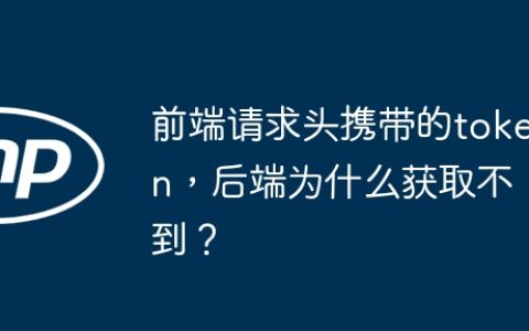 前端请求头携带的token，后端为什么获取不到？