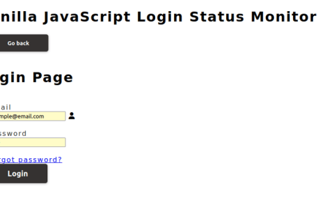 Vanilla JavaScript 登录状态监视器