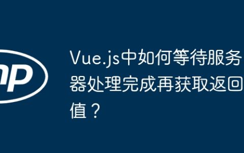 Vue.js中如何等待服务器处理完成再获取返回值？