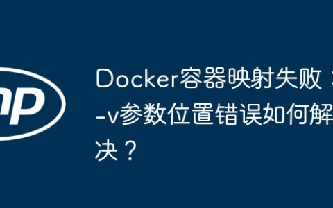 Docker容器映射失败：-v参数位置错误如何解决？