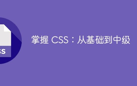 掌握 CSS：从基础到中级