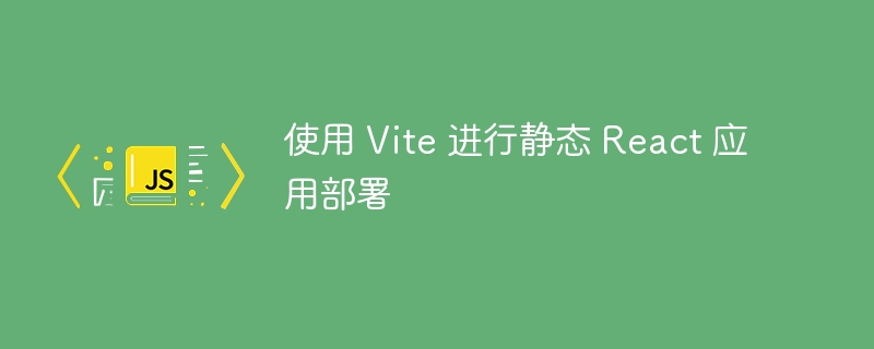 使用 vite 进行静态 react 应用部署