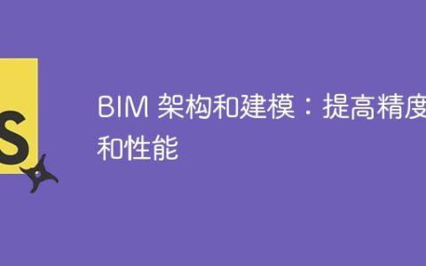 BIM 架构和建模：提高精度和性能