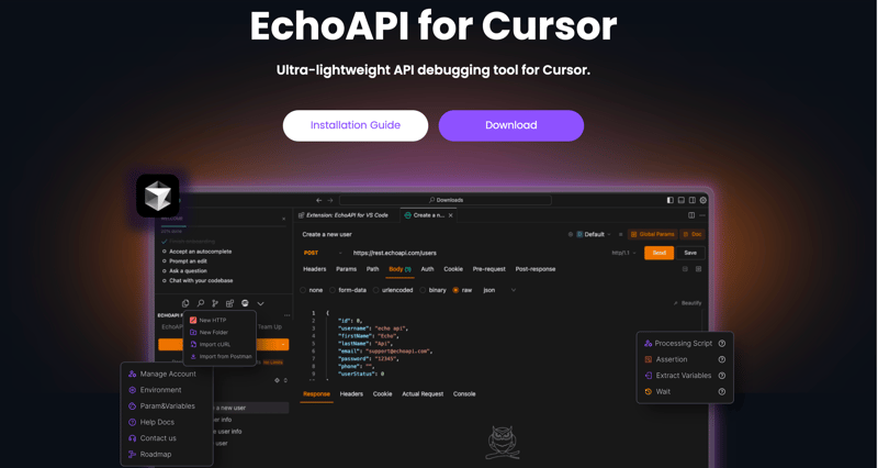 EchoAPI for Cursor 入门指南:断言可视化技术