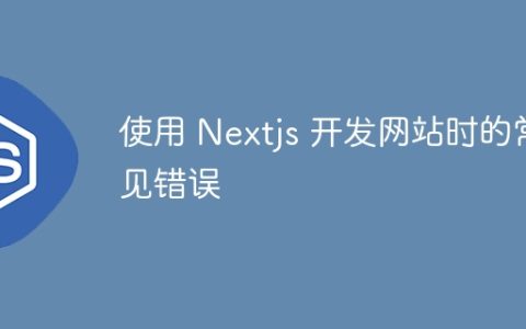 使用 Nextjs 开发网站时的常见错误