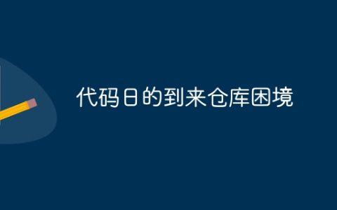 代码日的到来仓库困境