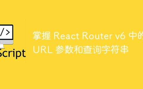 掌握 React Router v6 中的 URL 参数和查询字符串
