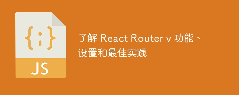 了解 react router v 功能、设置和最佳实践