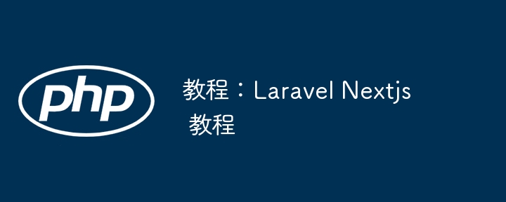 教程:laravel nextjs 教程