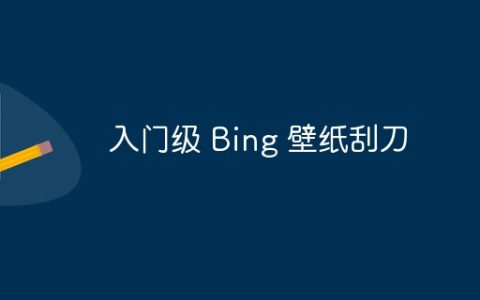 入门级 Bing 壁纸刮刀