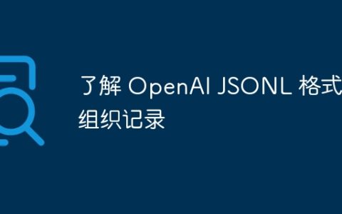 了解 OpenAI JSONL 格式：组织记录