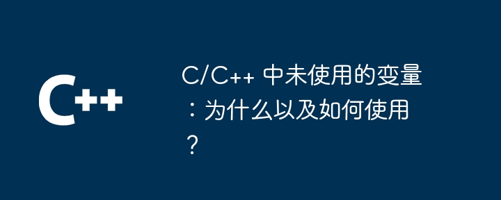 c/c++ 中未使用的变量:为什么以及如何使用?