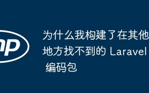 为什么我构建了在其他地方找不到的 Laravel 编码包