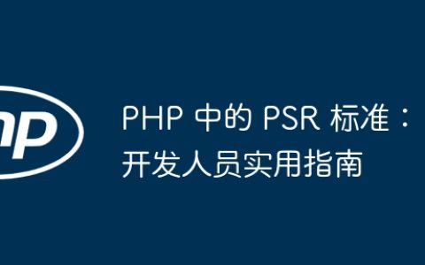 PHP 中的 PSR 标准：开发人员实用指南