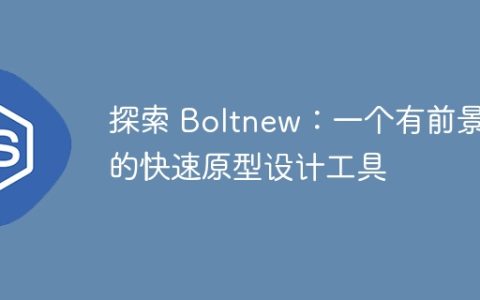 探索 Boltnew：一个有前景的快速原型设计工具