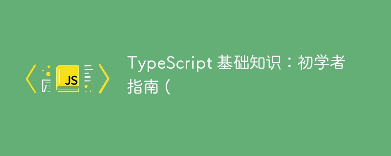 typescript 基础知识:初学者指南 (✅