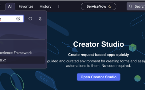 ServiceNow UI 生成器