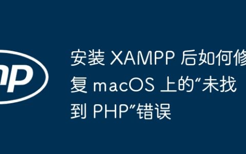 安装 XAMPP 后如何修复 macOS 上的“未找到 PHP”错误