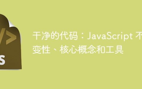 干净的代码：JavaScript 不变性、核心概念和工具