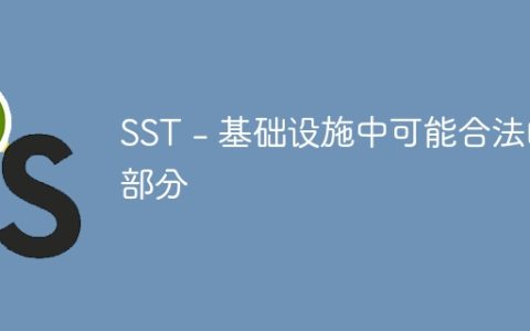 SST – 基础设施中可能合法的部分