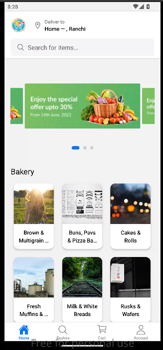 Home screen
