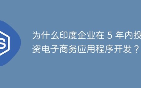 为什么印度企业在 5 年内投资电子商务应用程序开发？