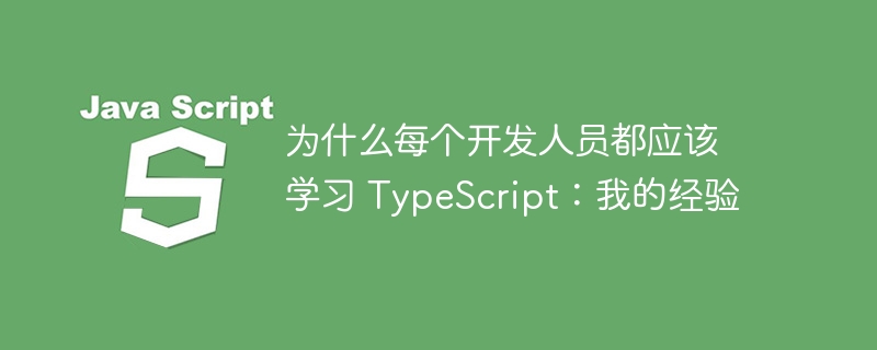 为什么每个开发人员都应该学习 typescript:我的经验