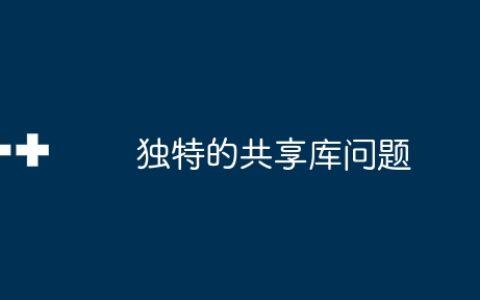 独特的共享库问题