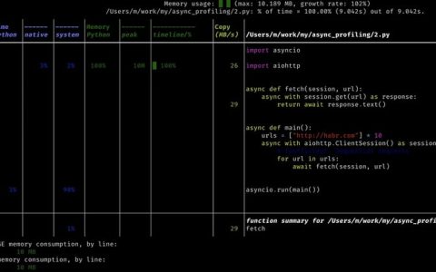 分析异步Python