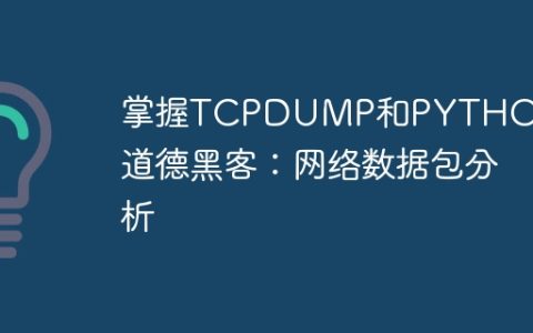 掌握TCPDUMP和PYTHON的道德黑客：网络数据包分析
