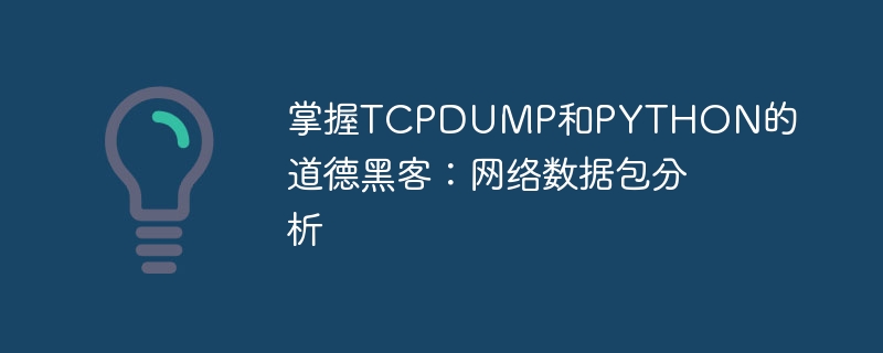 掌握tcpdump和python的道德黑客:网络数据包分析