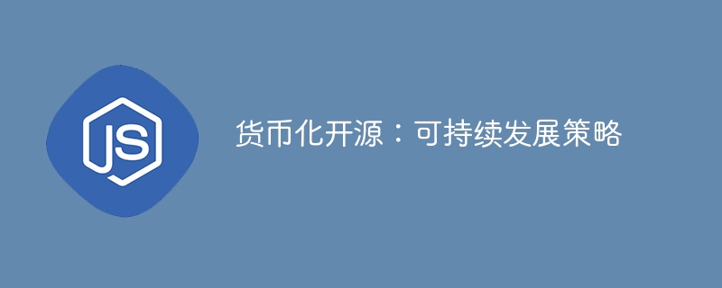 货币化开源:可持续发展策略