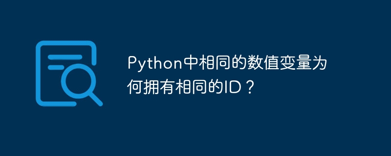 python中相同的数值变量为何拥有相同的id?