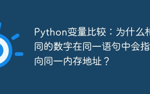 Python变量比较：为什么相同的数字在同一语句中会指向同一内存地址？
