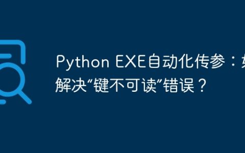 Python EXE自动化传参：如何解决“键不可读”错误？