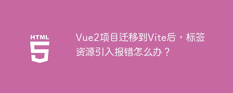 Vue2项目迁移到Vite后,标签资源引入报错怎么办?