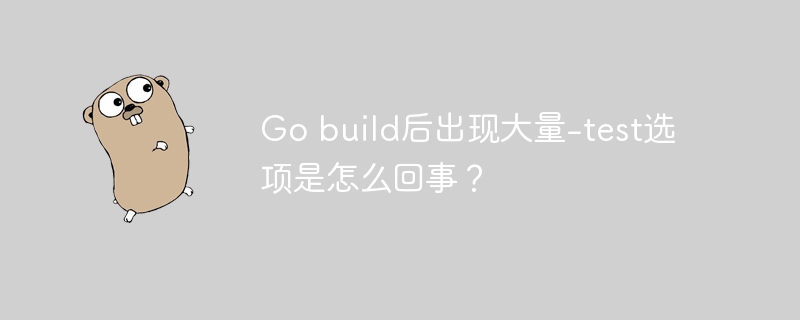 go build后出现大量-test选项是怎么回事？