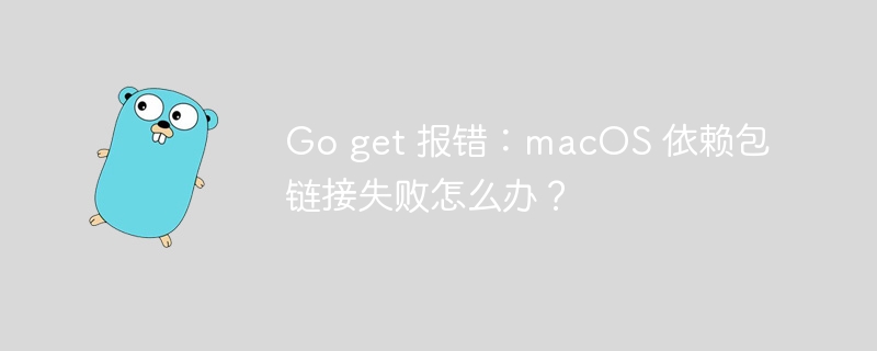 go get 报错:macos 依赖包链接失败怎么办?