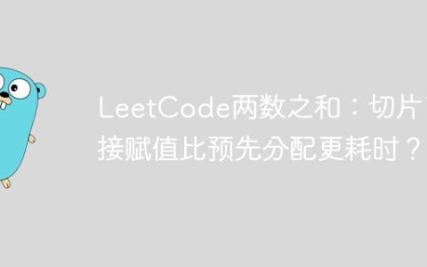 LeetCode两数之和：切片直接赋值比预先分配更耗时？