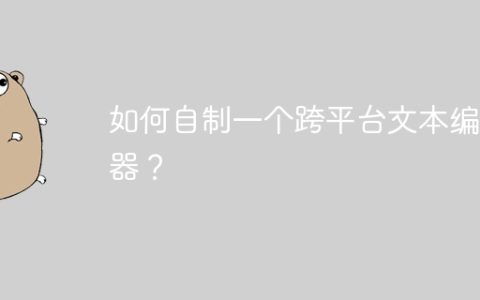 如何自制一个跨平台文本编辑器？
