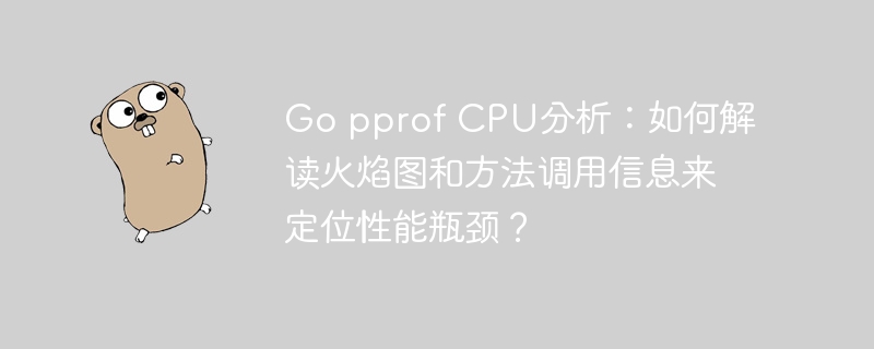 go pprof cpu分析:如何解读火焰图和方法调用信息来定位性能瓶颈?