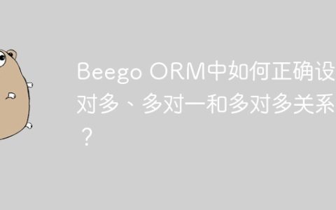 Beego ORM中如何正确设置一对多、多对一和多对多关系？