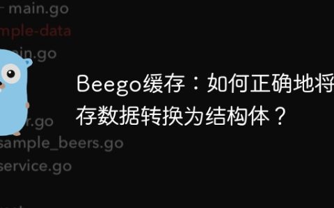 Beego缓存：如何正确地将缓存数据转换为结构体？