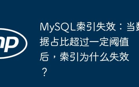 MySQL索引失效：当数据占比超过一定阈值后，索引为什么失效？