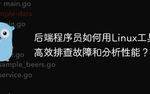 后端程序员如何用Linux工具高效排查故障和分析性能？